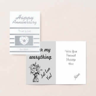 Cartão Metalizado Feliz Aniversário