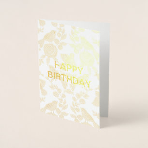 Cartão Metalizado Feliz Aniversário design