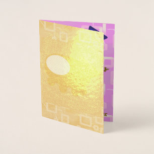 Cartão Metalizado Feliz aniversário Puppy Spaceship Chef Ducky Pink