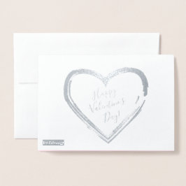 Cartão Metalizado Feliz Dia dos Namorados Lindamente Elegante clássi