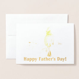 Cartão Metalizado Feliz Dia dos Pais