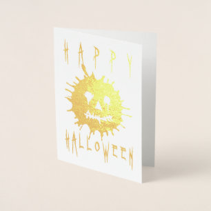 Cartão Metalizado Feliz Halloween Splatolatern