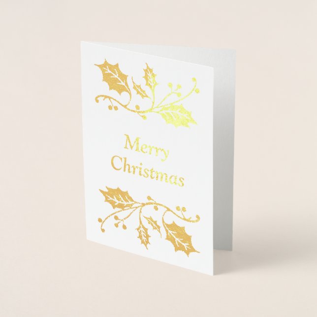 Cartão Metalizado Feliz Natal (Frente)