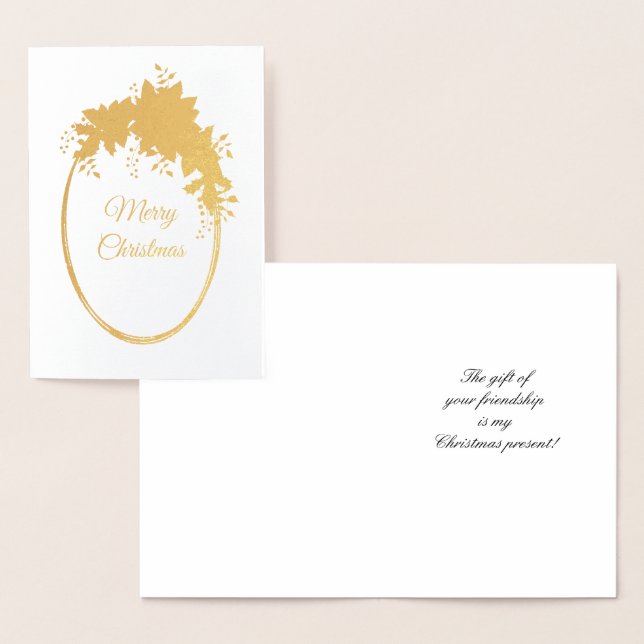 Cartão Metalizado Feliz Natal (Exibição)