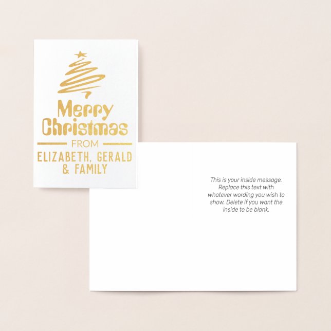 Cartão Metalizado Feliz Natal (Exibição)