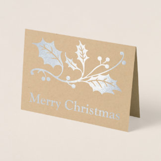 Cartão Metalizado Feliz Natal