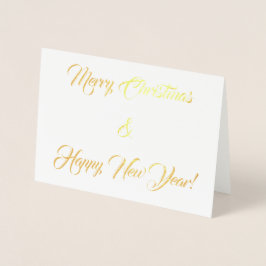 Cartão Metalizado Feliz Natal e Ano Novo!