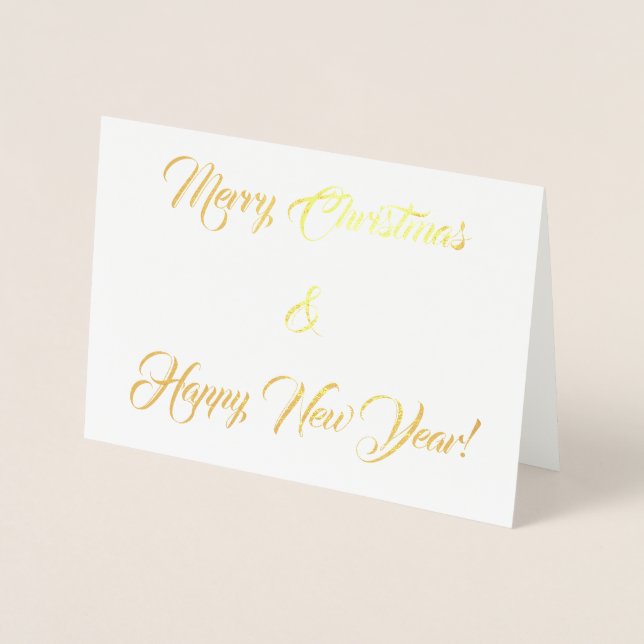 Cartão Metalizado Feliz Natal e Feliz ano novo! (Frente)