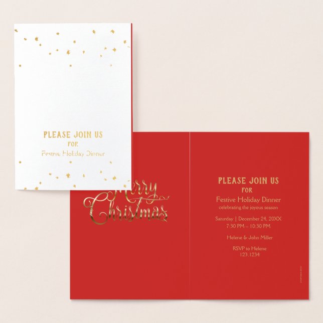 Cartão Metalizado Feliz Natal e Feliz ano novo! Neve de inverno de 2 (Exibição)