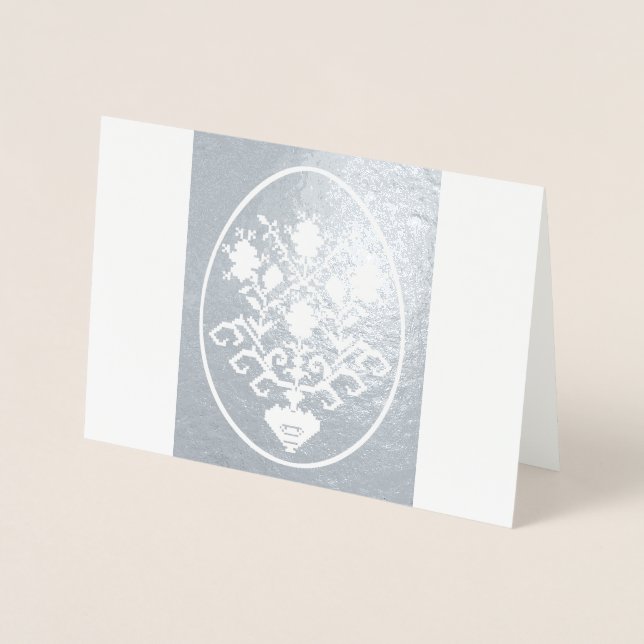 Cartão Metalizado Feliz Páscoa! (Frente)