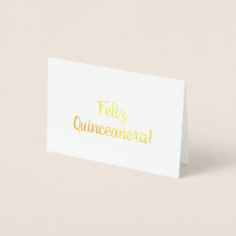 Cartão Metalizado Feliz Quinze Anos!