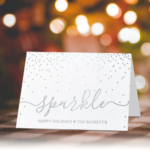 Cartão Metalizado Feriado de Natal "Sparkle" da Tipografia Trendy