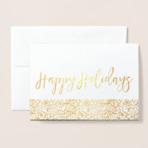 Feriados felizes do Ornamentado Verde e Dourado