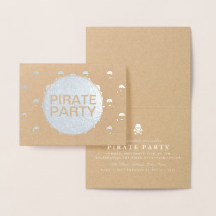 Cartão Metalizado Festa de Prata do Partido Pirata