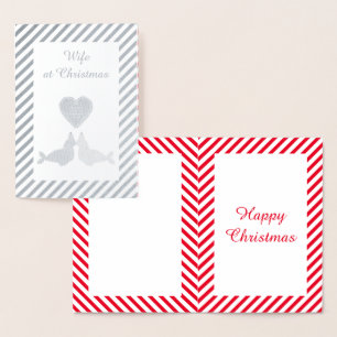 Cartão Metalizado Fixe de Fecho de Natal Personalizado