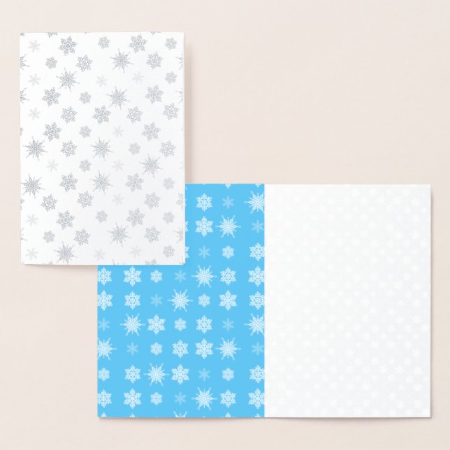 Cartão Metalizado Flocos de neve (Exibição)