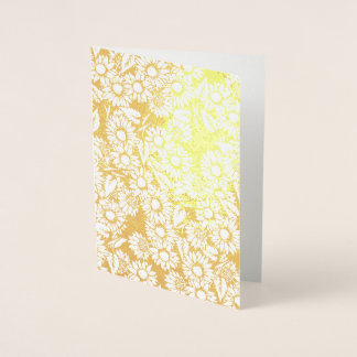 Cartão Metalizado Floral Sunny