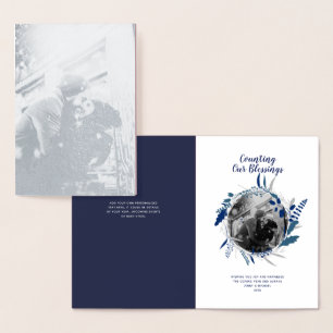 Cartão Metalizado Floresta de Prata 1rua Ano Casada Ano em Revisão F