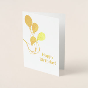 Cartão Metalizado Foil Balloon Bunch Happy Birthday