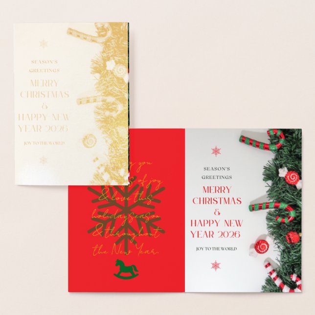 Cartão Metalizado Foil Invitation (Exibição)