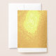 Cartão Metalizado Folha de ouro básica 75. º aniversário + nome pers (Traseira com Envelope)