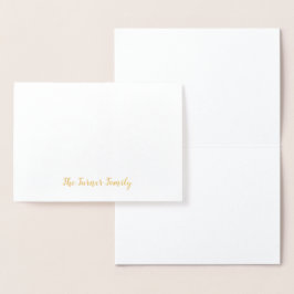 Cartão Metalizado Folha de Ouro Feliz Natal Monograma