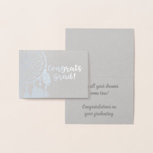 Cartão Metalizado Formando parabéns Dreamcatcher