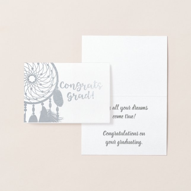 Cartão Metalizado Formando parabéns | Dreamcatcher (Exibição)