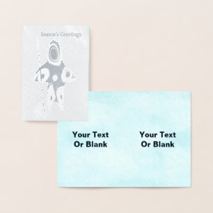 Cartão Metalizado Fractal Inuit Hunter - Saudações da Estação