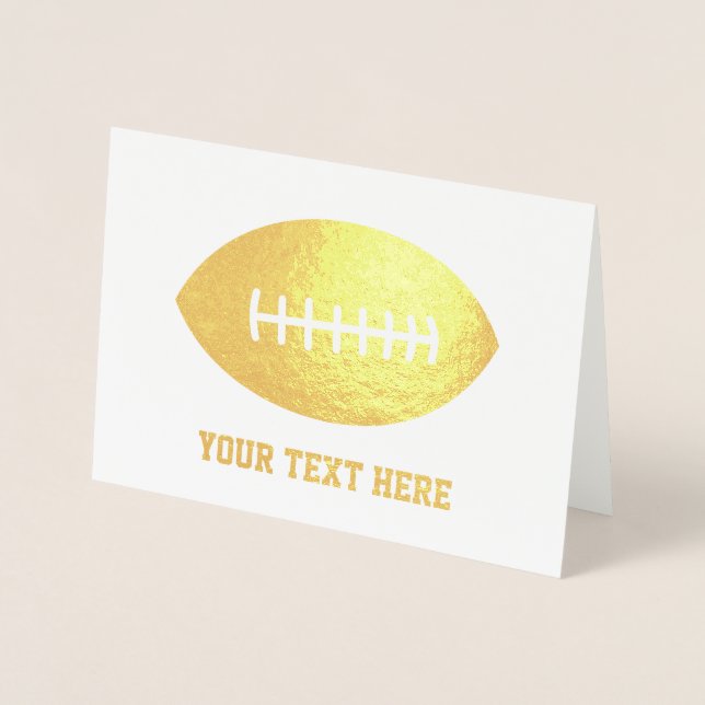 Cartão Metalizado Futebol/Rugby Dourado (Frente)