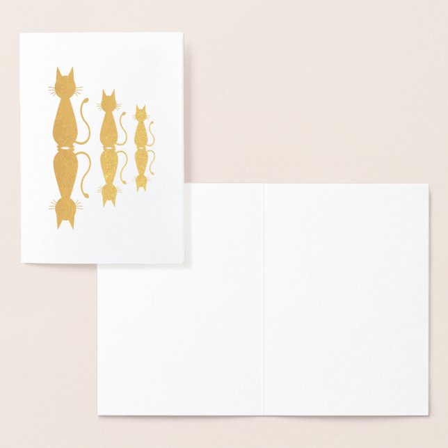 Cartão Metalizado Gatos e Sombras (Exibição)