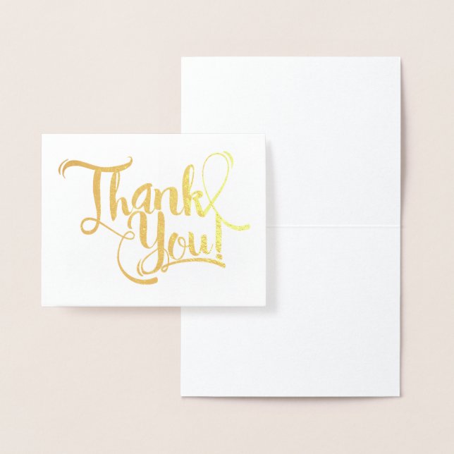Cartão Metalizado Gold Foil Obrigado (Display)