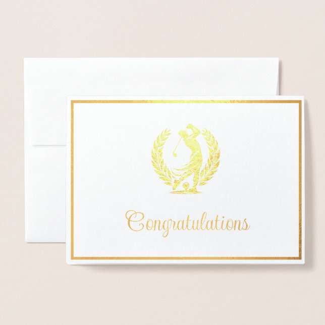 Cartão Metalizado Golfe (Frente com envelope)