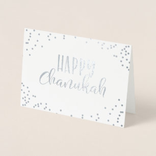 Cartão Metalizado Happy Chanukah