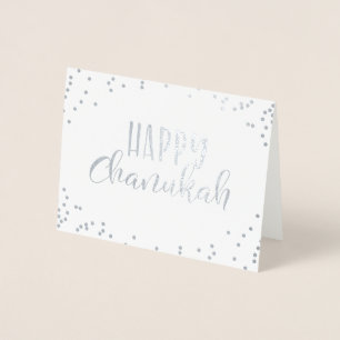 Cartão Metalizado Happy Chanukah