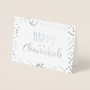 Cartão Metalizado Happy Chanukah