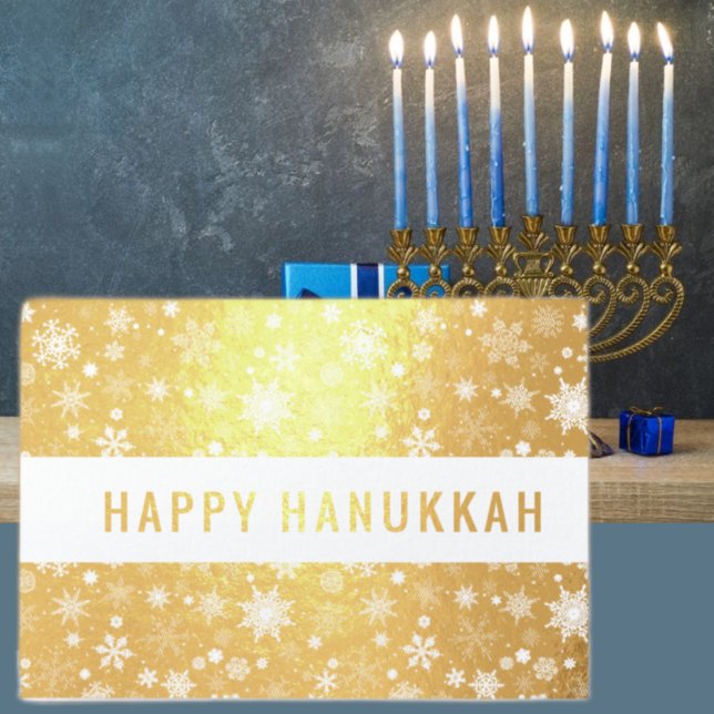 Cartão Metalizado Happy Hanukkah (Criador carregado)
