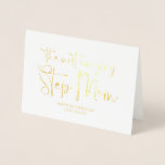 Cartão Metalizado Happy Mother's Day Best Step Mom Birthday Gift<br><div class="desc">Beautifully modern and bold,  this Best Step Mom,  Mother's Day Card is a fun way to send a special message to your Mom on Mother's Day.</div>