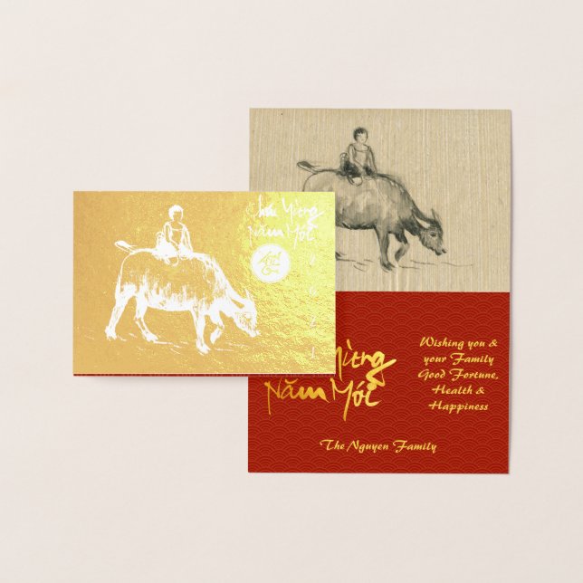 Cartão Metalizado Imagem original de Ox Child Lunar 2021 Luxo GC2 (Exibição)