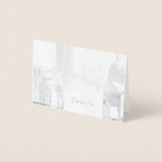 Cartão Metalizado Incentivo "Siga seus sonhos" inspirador