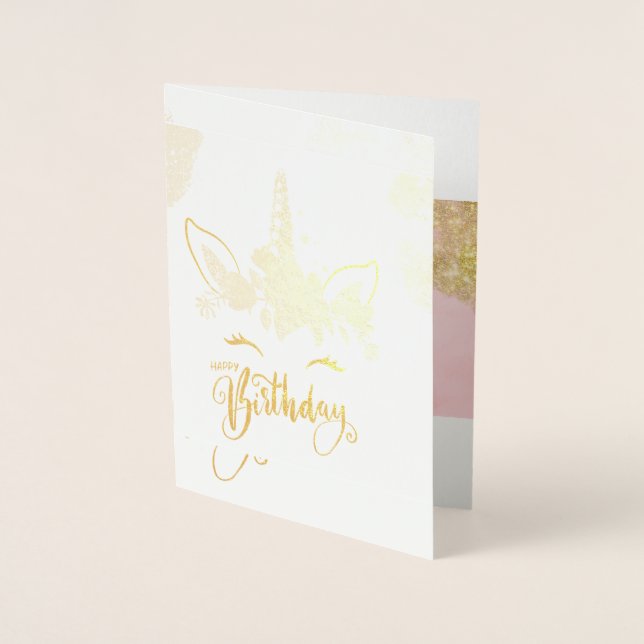 Cartão Metalizado joyeux anniversaire, card in French, birthday card (Frente)