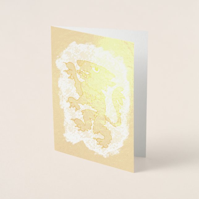 Cartão Metalizado Leão Heráldico (Frente)