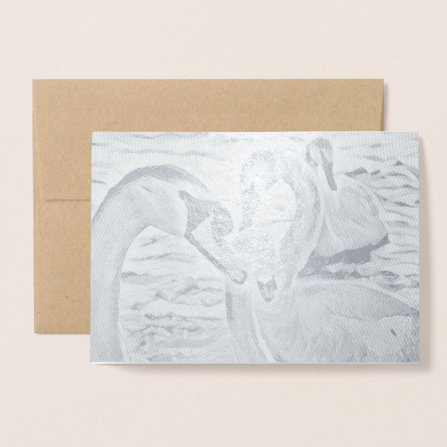 Cartão Metalizado Linda Foil Flock da Mensagem Personalizada da Plac (Frente com envelope)