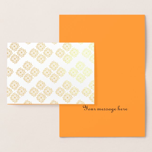 Cartão Metalizado Linda impressão de mandala para relaxamento de ani (Exibição)