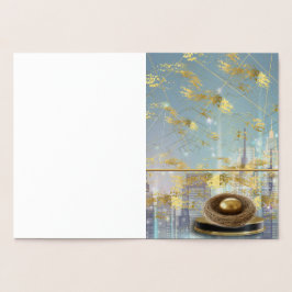 Cartão Metalizado  Luxury Foil Easter Invitation Card