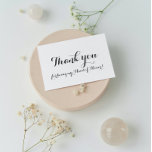 Cartão Metalizado Maid of Honor Thank You Silver<br><div class="desc">Thank your Maid of Honor for helping to make a perfect wedding day with this silver foil, thank-you note card with elegant, stylized text. Inside card text is black, stylized text. Select card color and envelope color as desired.</div>