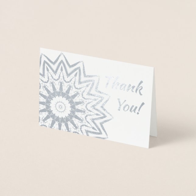 Cartão Metalizado Mandala Brilhante (Frente)