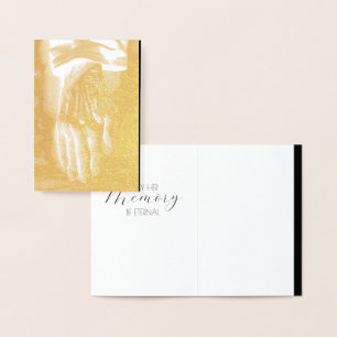 Cartão Metalizado Mão Muito Antiga Adeus