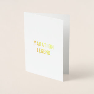 Cartão Metalizado Marathon Legend parabéns boa sorte
