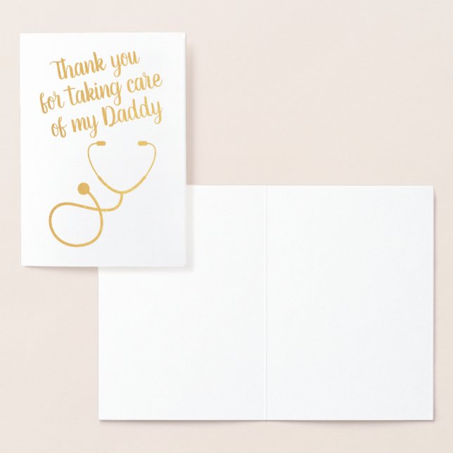 Cartão Metalizado Médico/enfermeiro de estetoscópio de texto persona (Exibição)